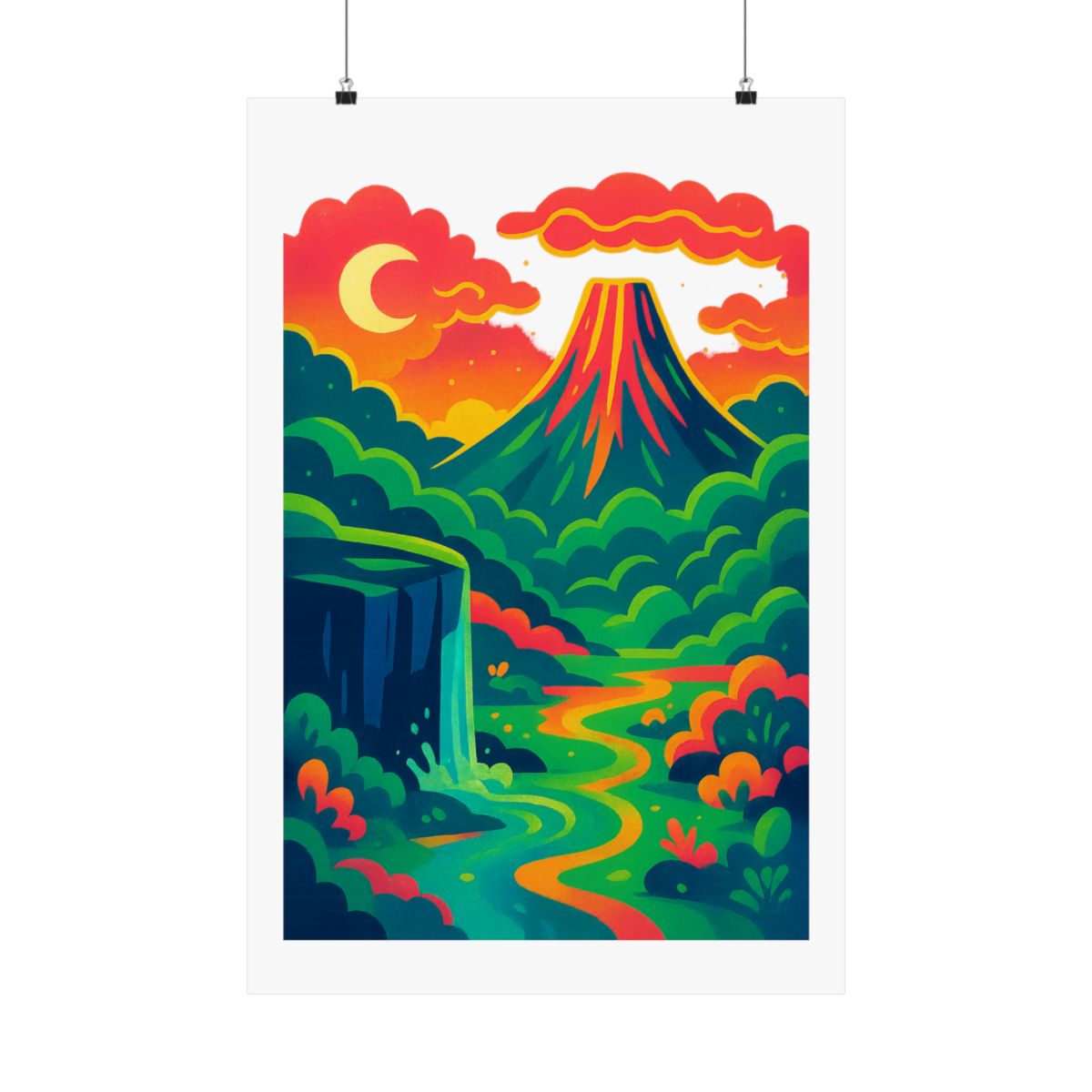 Sale in a Nutshell Neon Art Poster | Kurzgesagt Style Wall Art