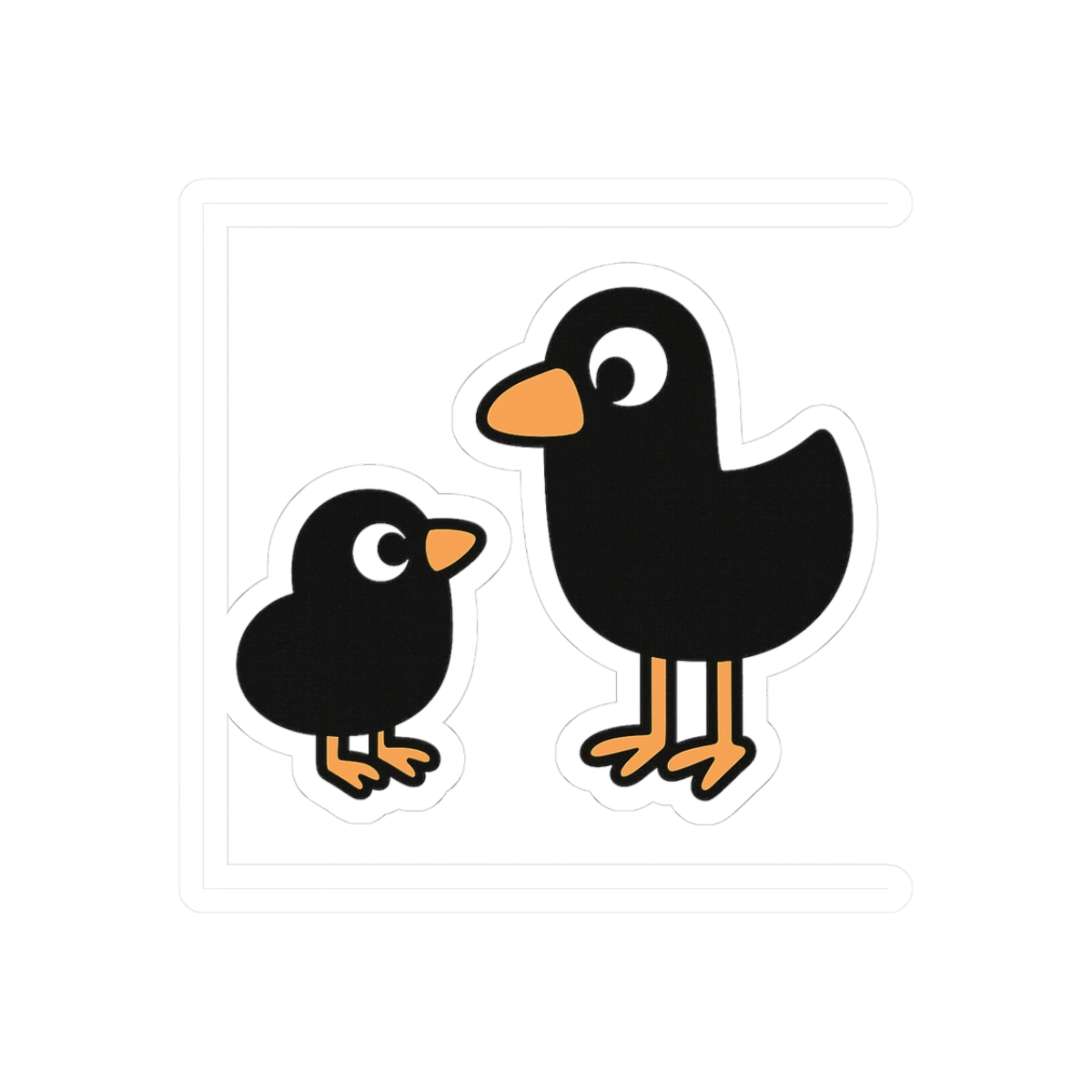 Kurzgesagt Birds Black