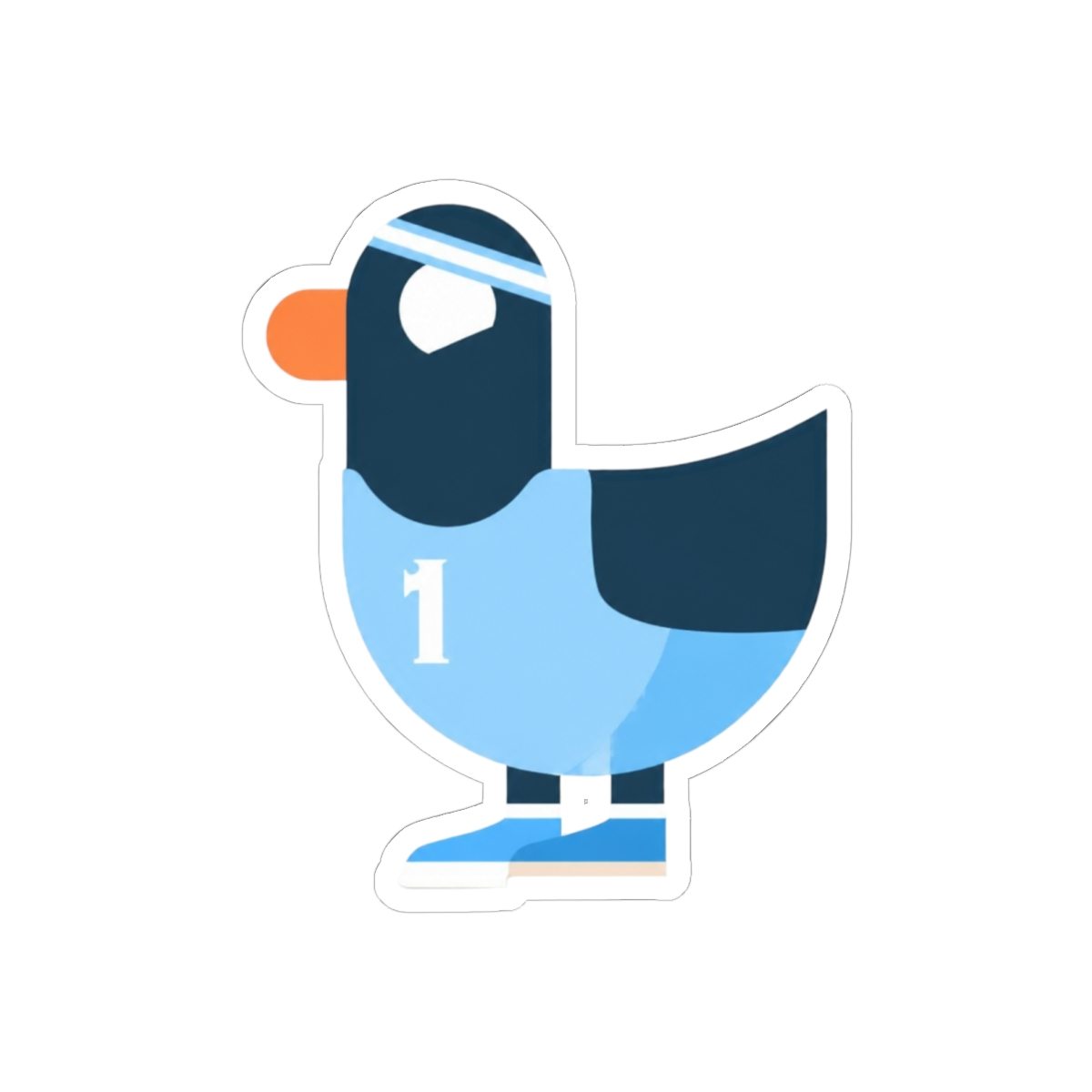 Kurzgesagt Bird Dark Blue Sport Gym Athlete Bird