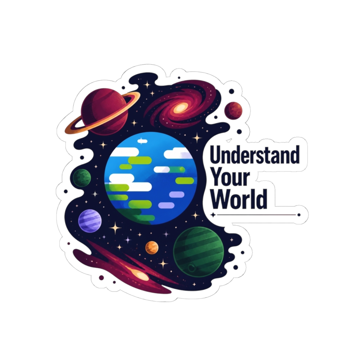 Kurzgesagt "Understand Your World" Sticker